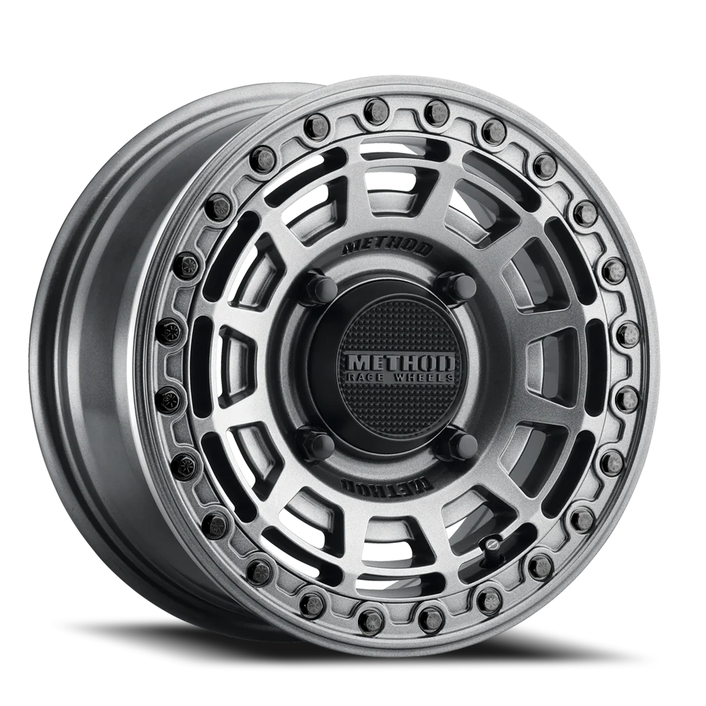 Method Race Wheels 15x10 MR415 Beadlock UTV 4x136 Offset +25 Graphite W/ Gloss Graphite Ring