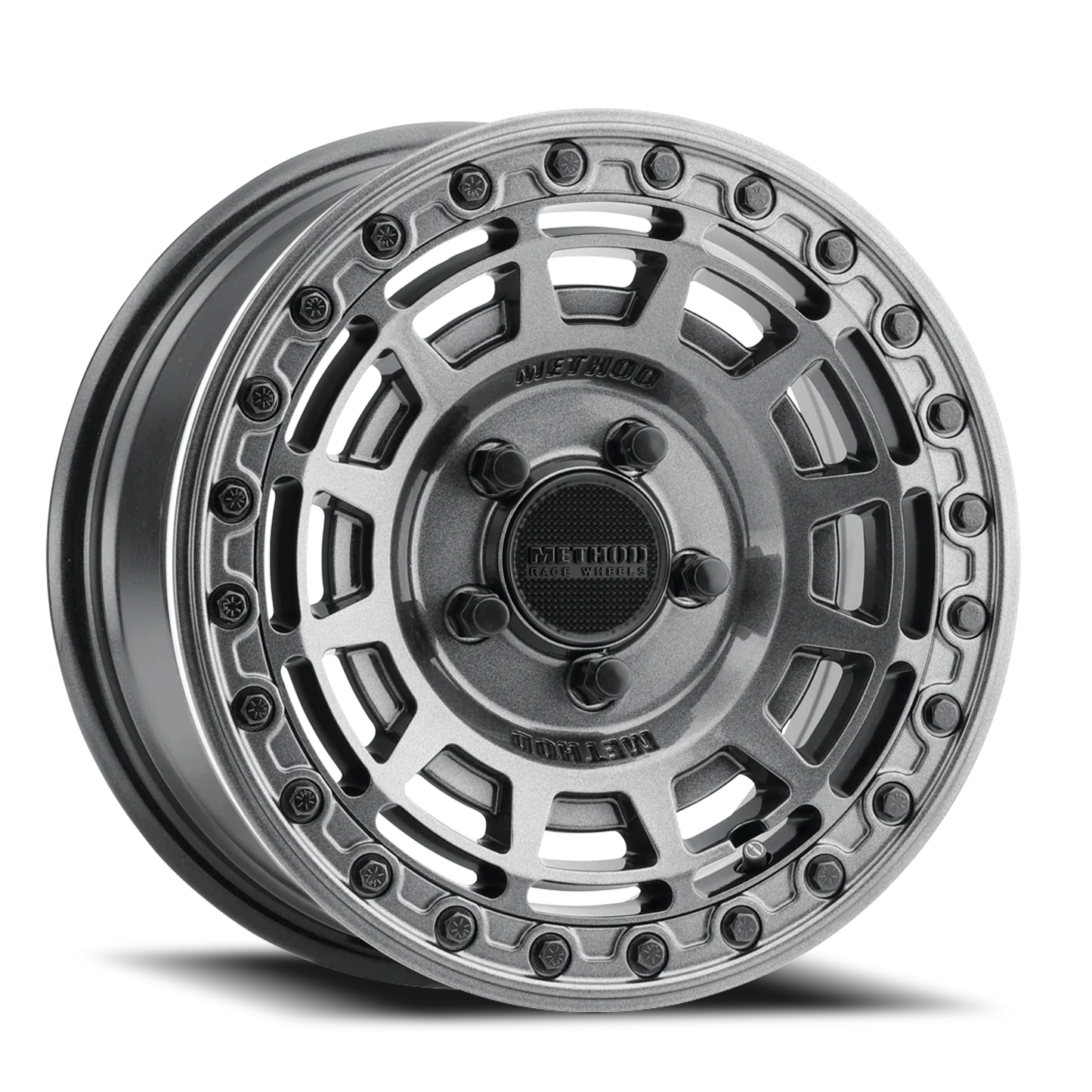 Method Race Wheels 15x7 MR415 Beadlock UTV 5x114.3 Offset +38 Graphite W/ Gloss Graphite Ring