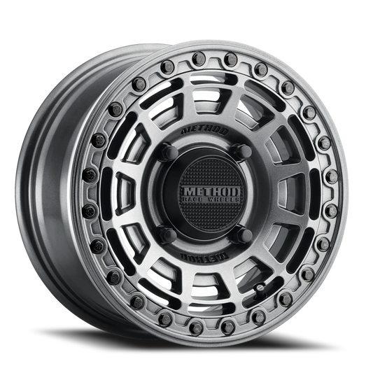 Method Race Wheels 15x7 MR415 Beadlock UTV 4x156 Offset +38 Graphite W/ Gloss Graphite Ring