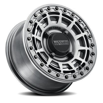 Method Race Wheels 15x7 MR415 Beadlock UTV 4x156 Offset +38 Graphite W/ Gloss Graphite Ring