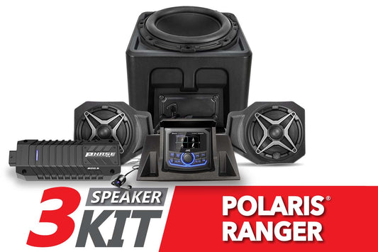 SSV Works 2018-2024 Polaris Ranger XP1000 SSV Works 3-Speaker Audio System w/JVC