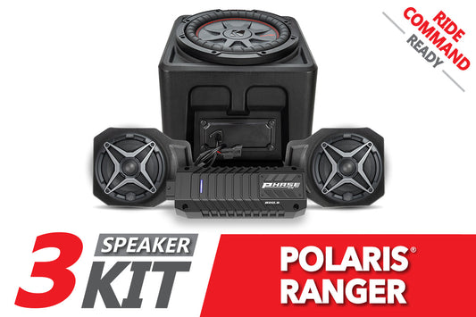 SSV Works 2018-2024 Polaris Ranger XP1000 3-Speaker SSV Audio-System for Ride Command