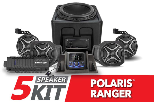 SSV Works 2018-2024 Polaris Ranger XP1000 SSV Works 5-Speaker Audio System w/JVC