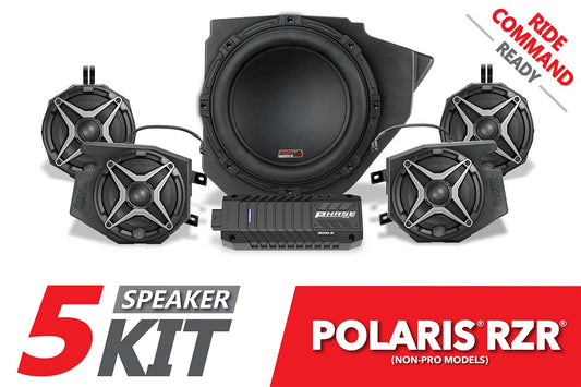 SSV Works 2014-2024 Polaris RZR SSV 5-Speaker Plug-&-Play System for Ride Command
