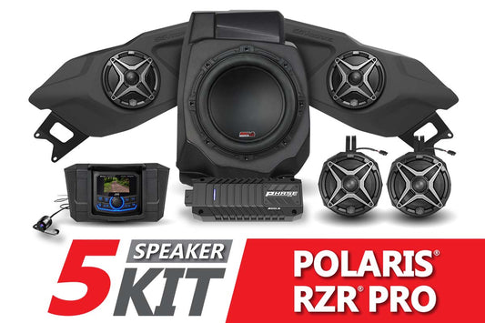 SSV Works 2020-2024 Polaris RZR Pro SSV 5-Speaker Plug-&-Play System w/JVC