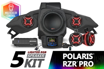 SSV Works 2020-2024 Polaris RZR Pro Lighted 5-Speaker Plug-&-Play System w/JVC