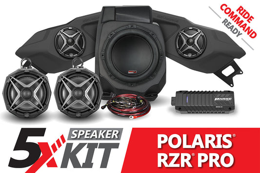 SSV Works 2020-2024 Polaris RZR Pro Phase X SSV 5-Speaker Plug-&-Play System for Ride Command