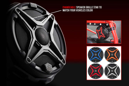 SSV Works 2021-2024 Polaris RZR Pro 8in Cage-Mounted Speaker Pods for Ride-Command